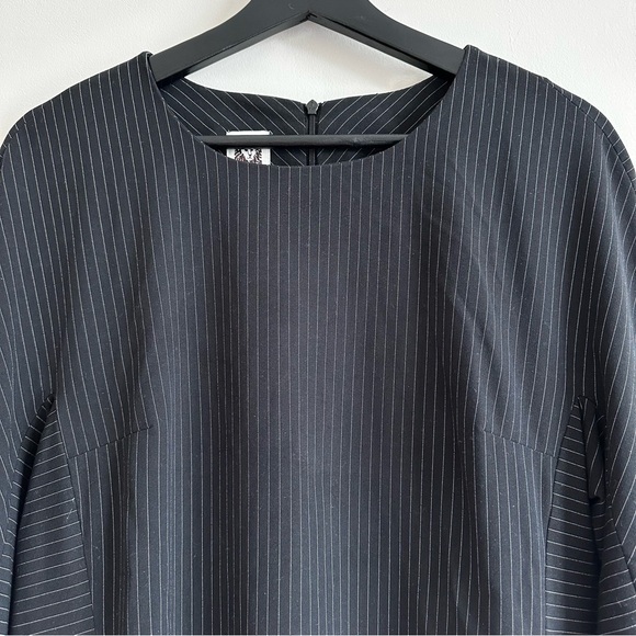 Anne Klein Black Pinstripe Top - Picture 3 of 15